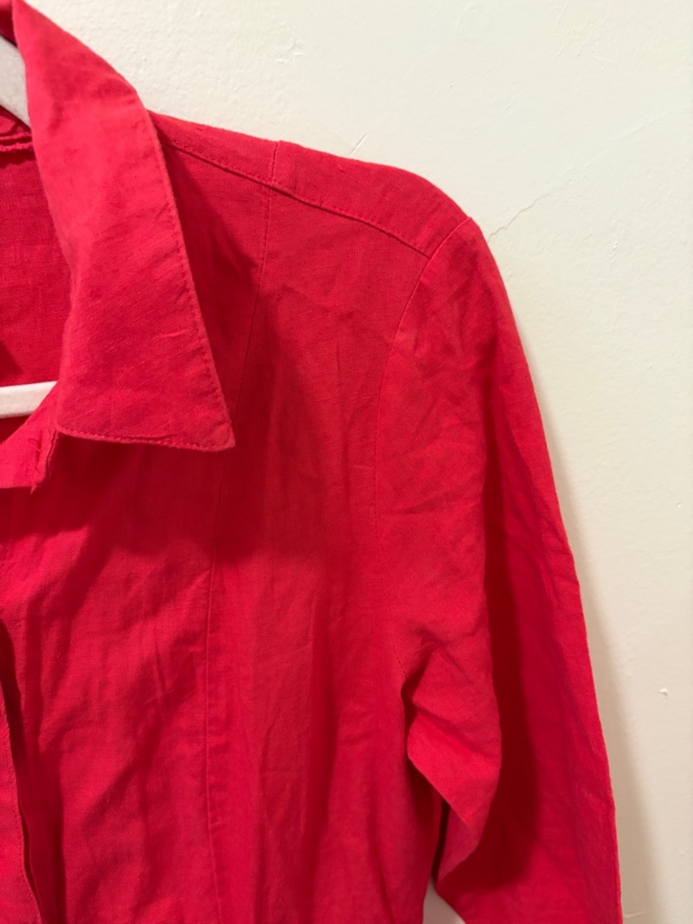 joie red linen blend midi maxi dress - Picture 4 of 6